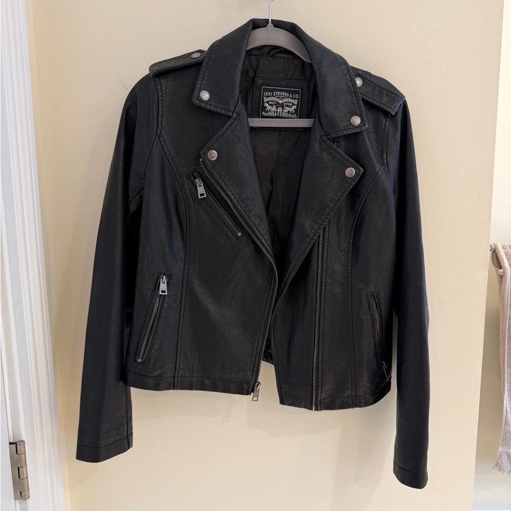 Levi's Black Leather Moto Jacket